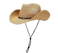 Cowboyhut Unisex Strohhut Westernhut Cowgirlhut Stroh Panamahüte Sommerhut Sonnenhut Piratenhut Strandhut Fischerhut für Damen Herren Erwachsener