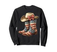 Cowboystiefel Amerikanische Flagge Western Rodeo Country Music Sweatshirt