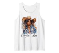 Cowgirl Vibes Melanin Cowgirls African American Tank Top