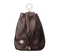 Cowhide Purse - Retro Storage Bag, Small Coin Purse | Leather Drawstring Coin Purse, Vintage Handmade Coin Organizer, Portable Key Bag Change Holder, Small Pouch Gift for Men and Women, Se