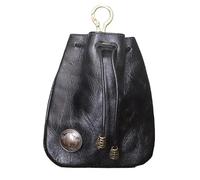 Cowhide Purse - Retro Storage Bag, Small Coin Purse | Leather Drawstring Coin Purse, Vintage Handmade Coin Organizer, Portable Key Bag Change Holder, Small Pouch Gift for Men and Women, Schwarz,