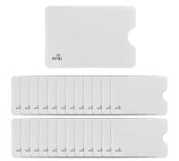 COYUN 24 Stück RFID Blocker Kartenhülle, Bankkarten Schutzhülle, Kreditkartenhülle RFID Blockierende Hüllen RFID Kartenschutzhalter Identitätsdiebstahl Prävention für Frauen und Männer (Silber)