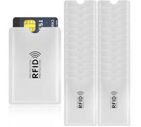 COYUN 24 Stück RFID Blocker Kartenhülle, RFID Kartenhalter blockierende NFC Schutzhülle Kreditkartenhülle Diebstahlsichere Schutzkarte, Blockierende Hüllen für Kreditkarten, für Damen Herren(Silber)