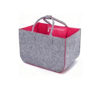 Cozary Filztasche Einkaufstasche 30L, Groß Filztaschen Shopper mit Reißverschlussfach, Tragetasche Filz Faltbar mit Henkel, Shopping Bag Kaminholztasche Einkaufskorb