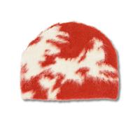 Coziness Blurred Flower Mohair Beanie Bleached Red EUOS