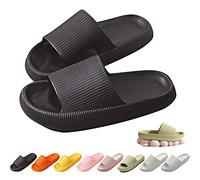 Cozy Slides Original, Cosify Wolken Slipper, Superweiche Hausschuhe Rutschfeste Unisex-hausschuhe Mit Dicker Sohle, Schnell Trocknend, Offener Zehenbereich (44/45, Schwarz, numeric_44)