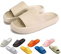 Cozy Slides Original, Cosify Wolken Slipper, Superweiche Hausschuhe Rutschfeste Unisex-hausschuhe Mit Dicker Sohle, Schnell Trocknend, Offener Zehenbereich (38/39, Khaki, numeric_38)