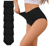 Cozyroam Bauchweg Unterhosen Damen Nahtlos Hohe Taille Seamless Slips Damen Bequem High Waist Nahtlose Unterwäsche Frauen Stretch Taillenslip Unterhosen Ohne Naht Atmungsaktiv No Show Panties 6 PCS