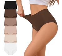 Cozyroam Bauchweg Unterhosen Damen Nahtlos Hohe Taille Seamless Slips Damen Bequem High Waist Nahtlose Unterwäsche Frauen Stretch Taillenslip Unterhosen Ohne Naht Atmungsaktiv No Show Panties 6 PCS