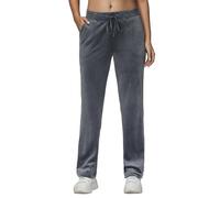 COZZIPLUS Damen-Velourshose, weiche Samt-Jogginghose für Damen, gerades Bein, hohe Taille, Velours-Loungehose mit Taschen, GRAU, S