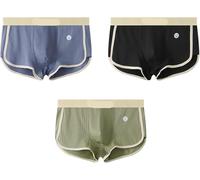 CQAHDSEVF Boxershorts für Herren, Herren-Boxershorts mit schmaler Passform und mittelhohem Bund, 3er-Pack, Mehrfarbig, mehrere Größen(C,XL)