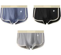 CQAHDSEVF Boxershorts für Herren, Herren-Boxershorts mit schmaler Passform und mittelhohem Bund, 3er-Pack, Mehrfarbig, mehrere Größen(B,M)