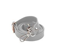 CQCQC Umhängetaschengurt for Damen, verstellbarer Ersatz-Taschengurt aus Leder, doppellagiger Umhängetaschengurt(Grey Silver)