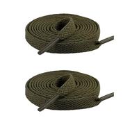 CQEAZ Flache Sneaker-Schnürsenkel, 8 mm breit, Polyester, mehrfarbig, für Turnschuhe und Freizeitschuhe, Sneaker, 1 Paar, dunkelgrün, Length: 120cm/ 47.24in