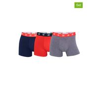 CR7 - Cristiano Ronaldo Herren Trunks navy / graumeliert / rot, Größe L, 4876236 Navy / Graumeliert / Rot L