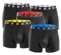 5er Pack CR7 CRISTIANO RONALDO Basic Trunk Herren Boxershorts atmungsaktive Baumwoll-Unterhose Unterwäsche 300-8125-49-2314 Schwarz/Bunt M