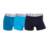 CR7 Boxershorts Herren, Basic Trunk aus Baumwolle mit Engen grauen Band, langem Hosenbein, 3er Pack, Mehrfarbig, XXL