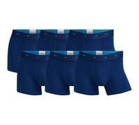 CR7 Herren Boxershorts, 6er Pack - Bambus-Viskose,Trunks, Cotton Stretch, Logobund Blau M