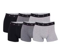 CR7 Herren Boxershorts, 6er Pack - Bambus-Viskose,Trunks, Cotton Stretch, Logobund Schwarz/Grau XL