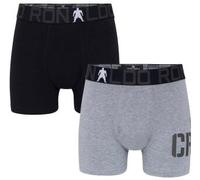 CR7 Cristiano Ronaldo 2P Boys Trunk Briefs Schwarz/Grau Baumwolle 146-152