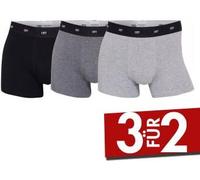 CR7 Herren Boxershorts, 3er Pack - Bambus-Viskose,Trunks, Cotton Stretch, Logobund Schwarz/Grau L