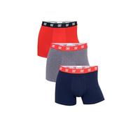 CR7 Cristiano Ronaldo Baumwoll-Badehose für Herren, Packung mit 3, Rot, Marine, Grau, 2XL