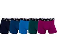 CR7 Cristiano Ronaldo Baumwoll-Boxershorts für Herren, Packung mit 5, Blau, Grün, Lila, L