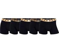 CR7 Herren Boxer Shorts, 5er Pack - Trunks, Reisetasche, Cotton Stretch, Logobund Schwarz 2XL