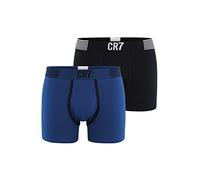 CR7 Cristiano Ronaldo - Fashion - Boxershorts/Retroshorts für Herren - 2-Pack - Blau/Schwarz - Grösse M
