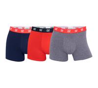 CR7 Herren Boxer Shorts, 3er Pack - Trunks, Organic Cotton Stretch Dunkelblau/Rot/Grau S
