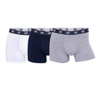 CR7 Herren Boxer Shorts, 3er Pack - Trunks, Organic Cotton Stretch Weiß/Grau/Dunkelblau M