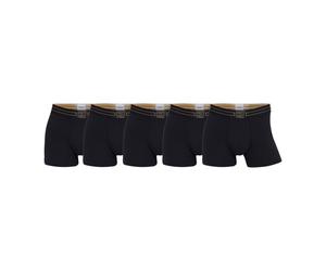 CR7 Herren Boxer Shorts, 5er Pack - Trunks, Organic Cotton Stretch Schwarz/Gold 2XL