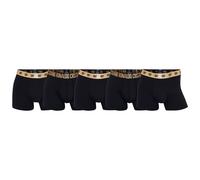 CR7 Herren Boxer Shorts, 5er Pack - Trunks, Reisetasche, Cotton Stretch, Logobund Schwarz/Gold M