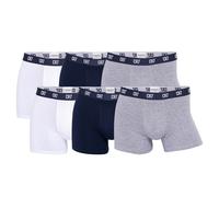 CR7 Herren Boxer Shorts, 6er Pack - Trunks, Organic Cotton Stretch Weiß/Grau/Dunkelblau S