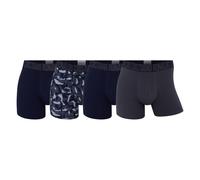 CR7 Herren Boxershorts, 4er Pack - Camouflage, Trunks, Cotton Stretch, Logobund Blau/Grau M