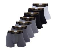 Boxershorts CR7 "Boxershort 7er Pack", Herren, Gr. XXL, bunt (schwarz, weiß, grau), Obermaterial: 95% Baumwolle CO. 5% Elasthan EL., Unterhosen (58694326-XXL) schwarz, weiß, grau