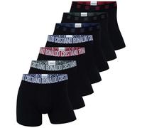 CR7 Herren Boxershorts, 7er Pack - Trunks, Cotton Stretch, Logobund S Schwarz