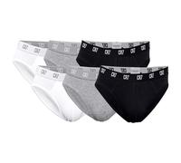 CR7 Herren Slips, 6er Pack - Briefs, Logobund, Stretch Cotton L Mehrfarbig