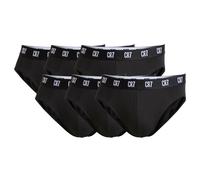 CR7 Herren Slips, 6er Pack - Briefs, Logobund, Stretch Cotton Schwarz XL