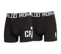 CR7 Cristiano Ronaldo - BOYS - Retroshorts für Jungen - 2-Pack - Schwarz/Weiss - Grösse 146/152 (10-12 Jahre) (CR7-JBS-8400-51-451-146/152)