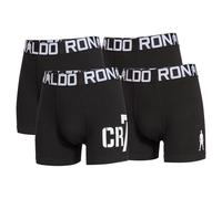 CR7 Jungen Boxershorts, 4er Pack - Trunks, Cotton Stretch, Logobund Schwarz 104/110
