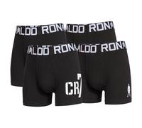 CR7 Jungen Boxershorts, 4er Pack - Trunks, Cotton Stretch, Logobund Schwarz 122/134