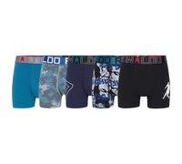 CR7 Jungen Boxershorts, 5er Pack - Cristiano Ronaldo Motive, Trunks, Cotton Stretch, Logobund Schwarz/Blau/Türkis 140/146