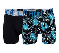 CR7 Kinder Boxershorts für Jungen, Basic Trunk aus Baumwolle mit Engen Band, langem Hosenbein, 3er Pack, Mehrfarbig, 4-6 Jahre