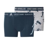 CR7 Kleinkinder Jungen Boxer, 2 Stück (grau/navy, 110/116)