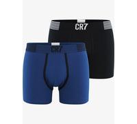 CR7 Cristiano Ronaldo - Fashion - Boxershorts/Retroshorts für Herren - 2-Pack - Blau/Schwarz - Grösse M