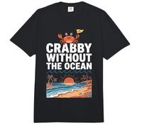 Crabby Without The Ocean Funny Beach Vacation Crab Comfort Colors Adult Heavyweight T-Shirt