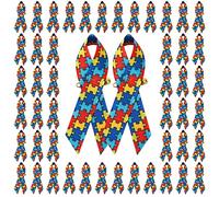 CRAFFANCY 100 Stück Satin-Nadeln mit Sicherheitsnadeln, Krankheitsbewusstseinsband, Brosche für Party-Events, 100, Metall, Kristall