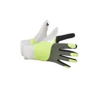 craft adv lumen fleece sporthandschuhe gelb weis M