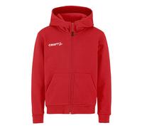 CRAFT Community 2.0 Logo Kapuzenjacke Kinder 430000 - bright red 122/128
